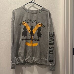 Yellowstone Dutton Ranch Men's Crewneck Sweater - Gray